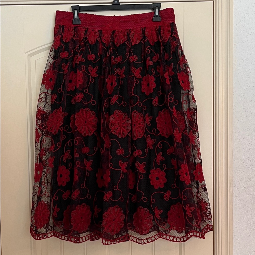 Voodoo Vixen Floral Midi Skirt